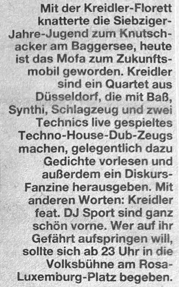 kr announcement, Zitty Berlin